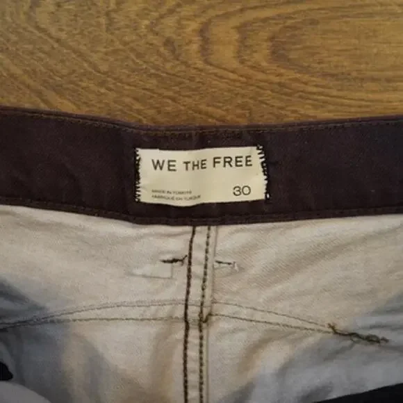 Free People We the Free Good Luck Printed Barrel Jeans Size 30 - Picture 3 of 10